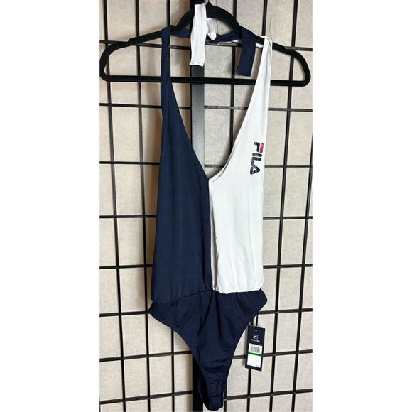 Fila Kiku Navy/White Bodysuit LW933312 - Picture 1 of 7